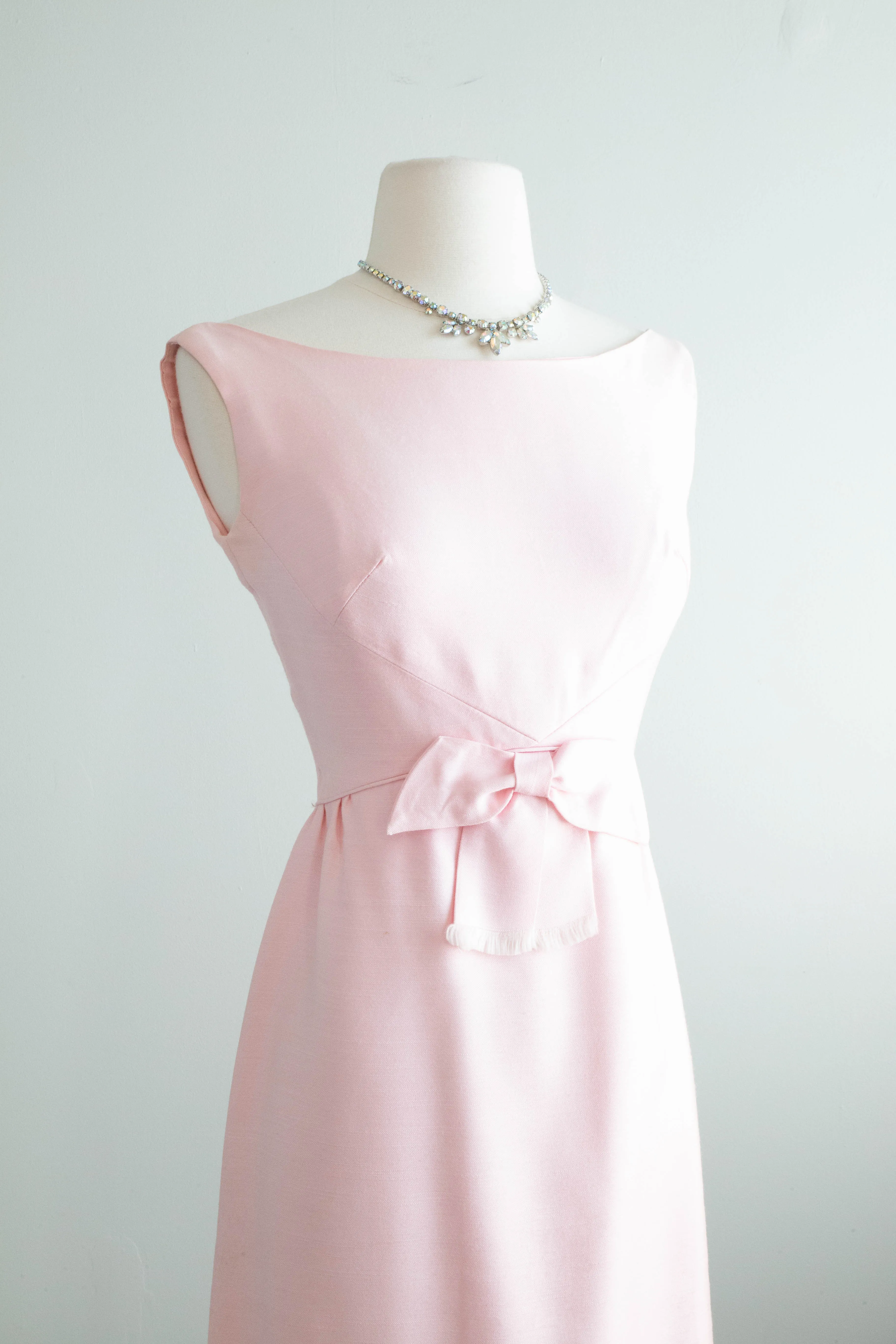 1960's Pretty In Pink Jackie Party Dress / XS