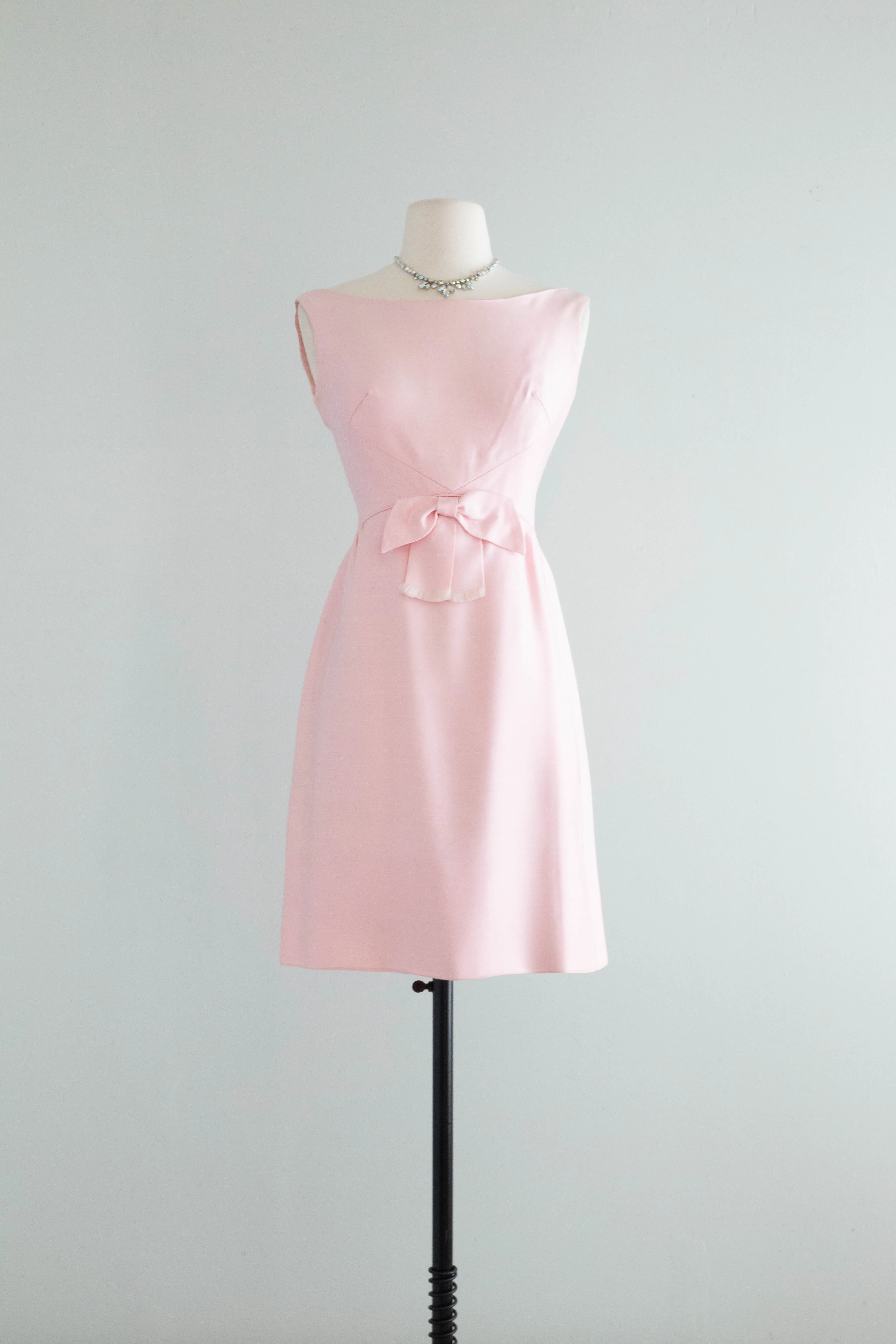 1960's Pretty In Pink Jackie Party Dress / XS