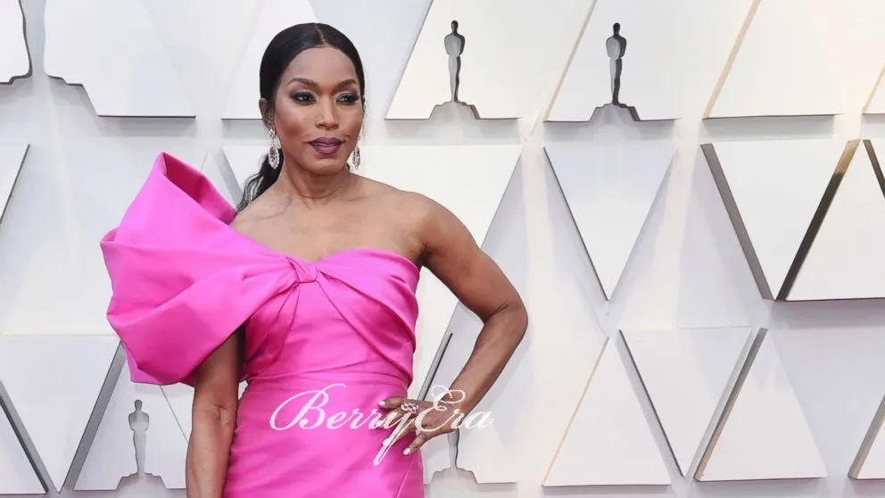 Angela Bassett-Inspired Pink Satin Prom Dresses | Latest Celebrity Fashion Collection