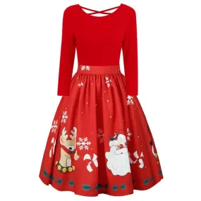 Sure! Heres an optimized title for the e-commerce product:

Festive Black and Red Plus Size Christmas Dress with Elegant Accents