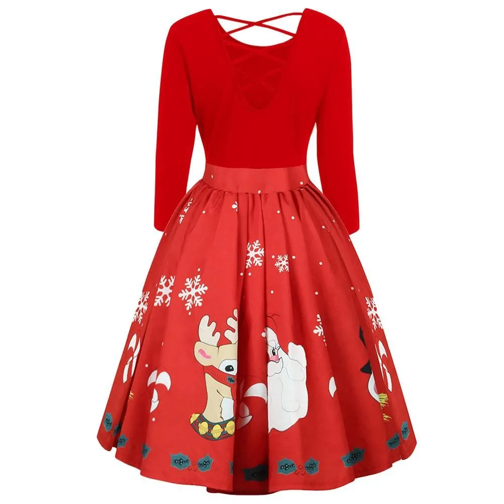 Sure! Heres an optimized title for the e-commerce product:

Festive Black and Red Plus Size Christmas Dress with Elegant Accents