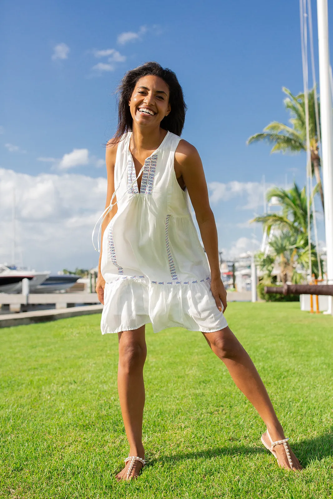 Calypso Dress - White