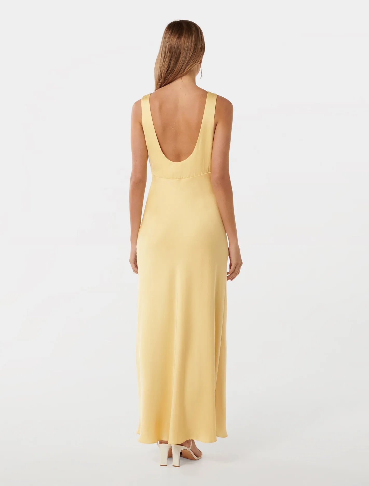 Elevate your wardrobe with the Elegant Cameron V-Neck Satin Maxi Evening Dress.