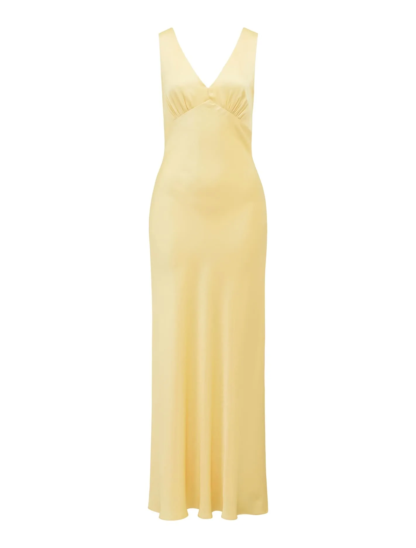 Elevate your wardrobe with the Elegant Cameron V-Neck Satin Maxi Evening Dress.
