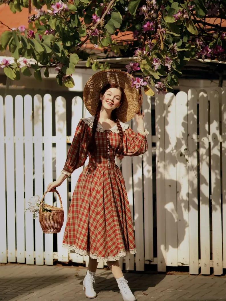Victorian Tartan Doll Dress