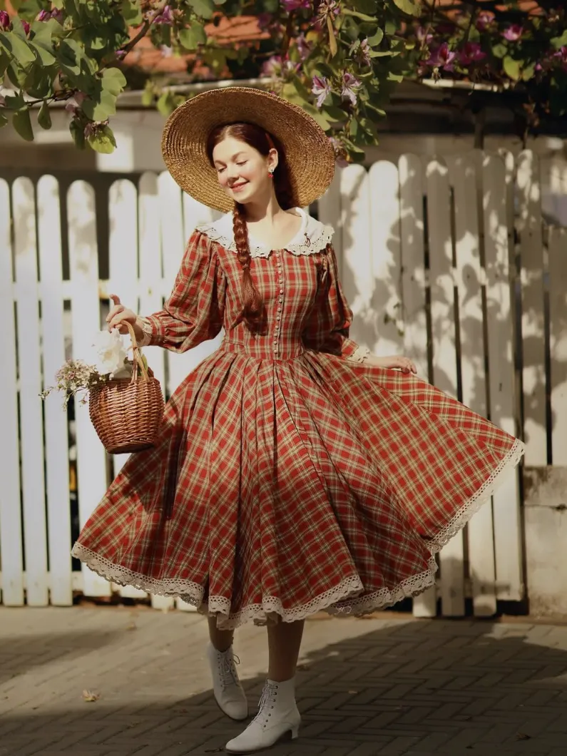 Victorian Tartan Doll Dress